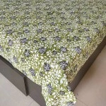 Aartyz Green Hand Block Printed Cotton Bed Spreadsheet | 60x90 Inch