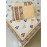 Aartyz White Cotton Bed Sheet With Orange & Maroon Leaf Print | Double Bed Sheet