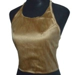 Aartyz Golden Halter Neck Reversible Blouse