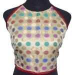 Aartyz Cream Multi-color Print Halter Neck Reversible Blouse