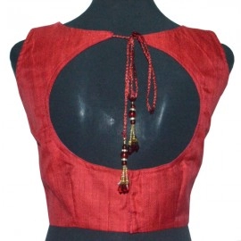 Aartyz Red Boat Neck Blouse