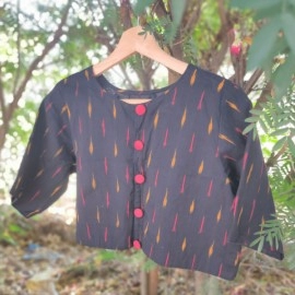 Aartyz Ikt Blouse | Half Sleeve | Dark Blue