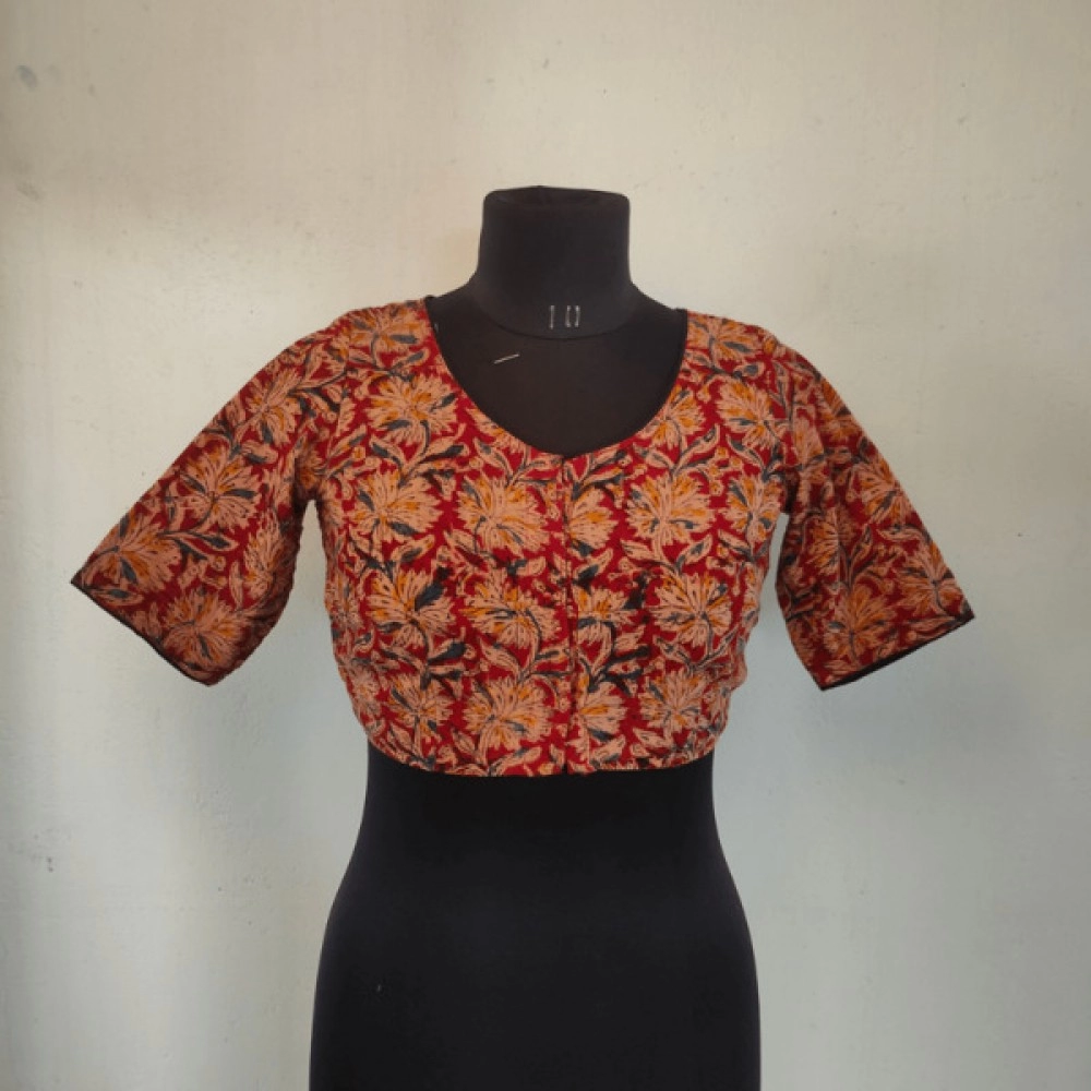 Aartyz Kalamkari Blouse | Half Sleeve