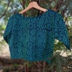 Aartyz Hand Block Printed Four Tucks Khadi Blouse