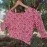 Aartyz Pink Floral Khadi Blouse
