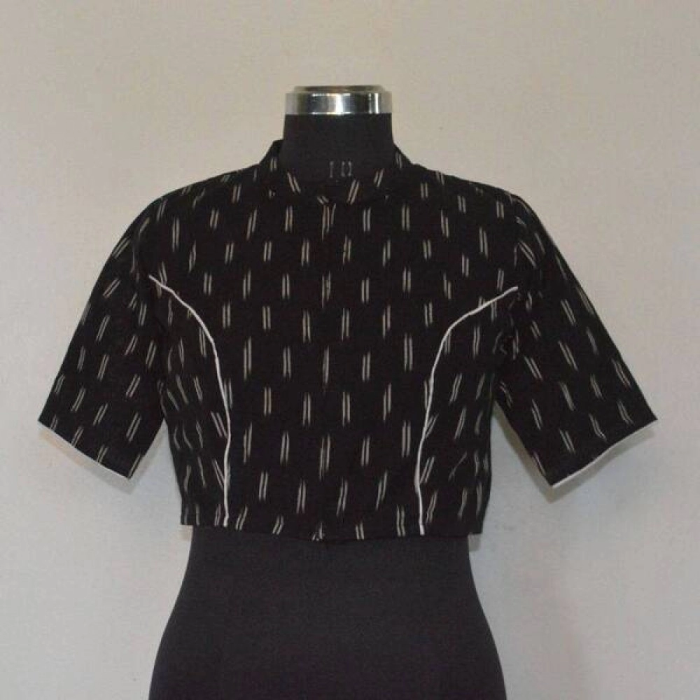 Aartyz Ikat Black Princess Line Blouse