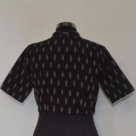 Aartyz Ikat Black Princess Line Blouse