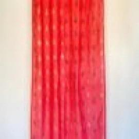 Aartyz Chanderi Sheer Door Curtains | Red