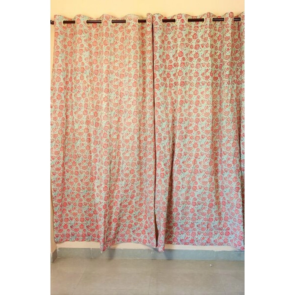 Aartyz Ethnic Cotton Window  Curtain | Cream