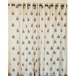 Aartyz Ethnic Cotton Window Curtain | Cream