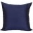Aartyz Raw Silk Dark Blue Cushion Cover | Plain | 10 x 10 Inch