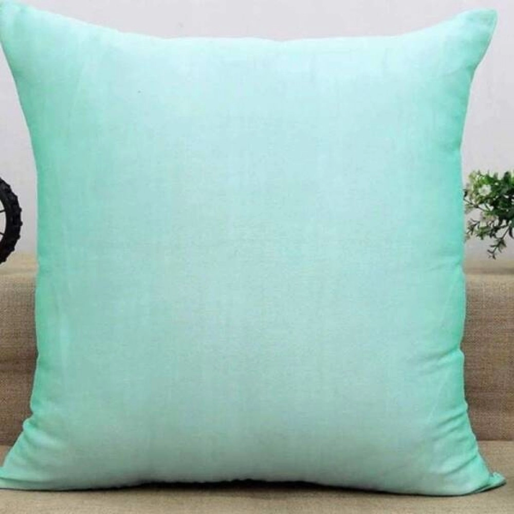Aartyz Raw Silk Turquoise Cushion Cover | 16 x 16 Inch