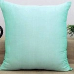 Aartyz Raw Silk Turquoise Cushion Cover | 16 x 16 Inch