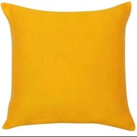 Aartyz Yellow Plain V-Cushion Cover | 16 x 16 Inch