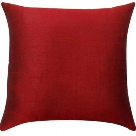 Aartyz Dark Red Plain V Cushion Cover | 10 x 10 Inch