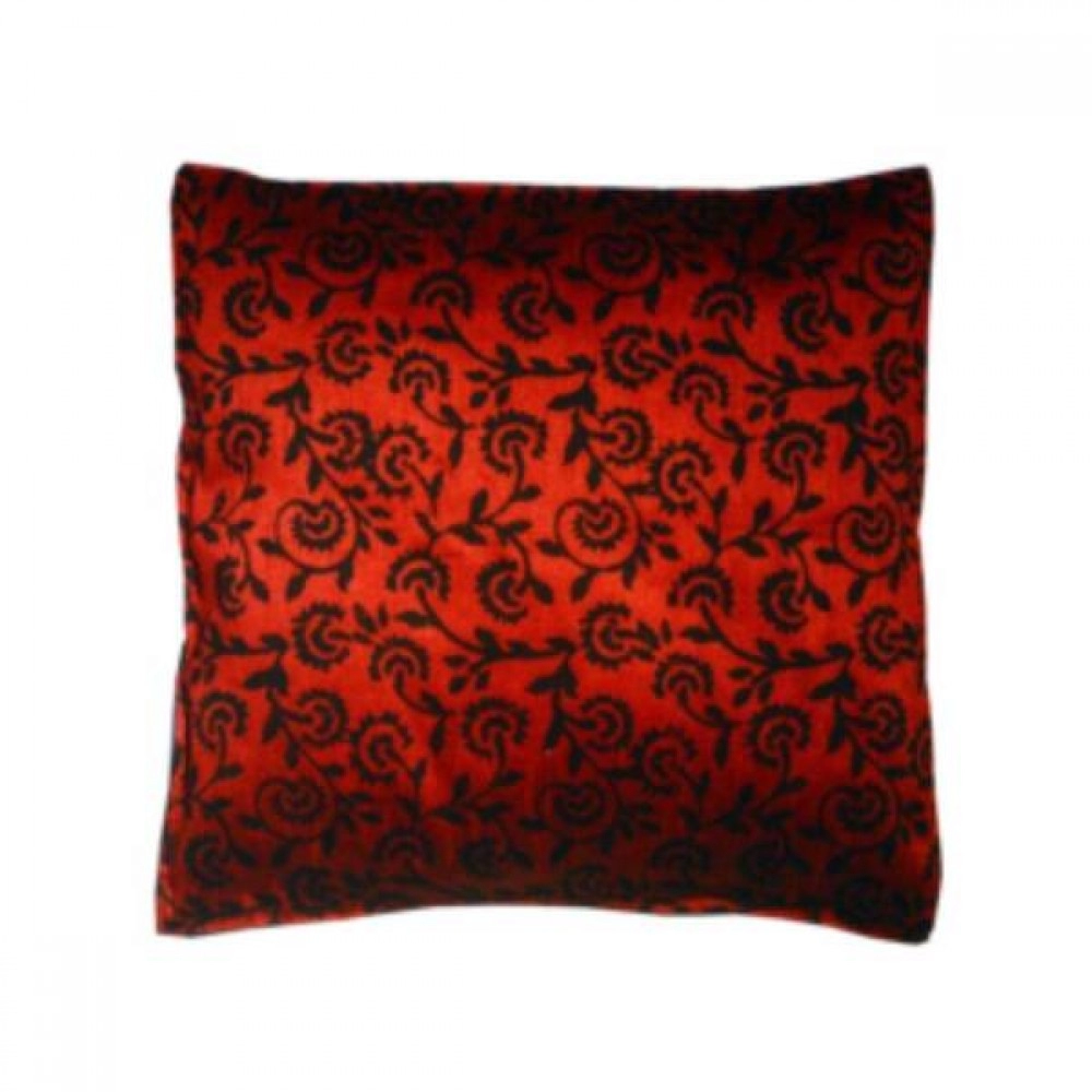Aartyz Red Floral Printed Cushion Cover | 16 x 16 Inch