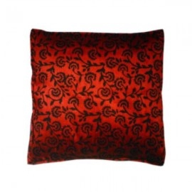 Aartyz Red Floral Printed Cushion Cover | 16 x 16 Inch