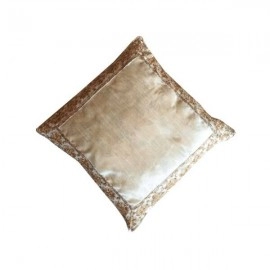 Aartyz Off White Raw Silk Cushion Cover | 16 x 16 Inch