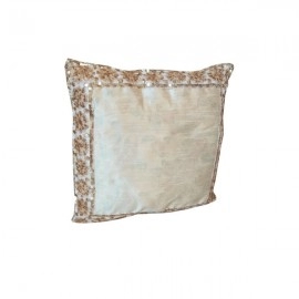 Aartyz Off White Raw Silk Cushion Cover | 16 x 16 Inch