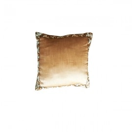 Aartyz Golden Raw Silk Cushion Cover | 16 x 16 Inch