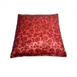Aartyz Pink Cushion Cover With Black Floral Print | 16 x 16 Inch