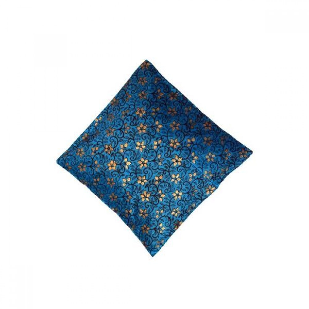 Aartyz Dark Blue Floral Printed Cushion Cover | 10 x 10 Inch