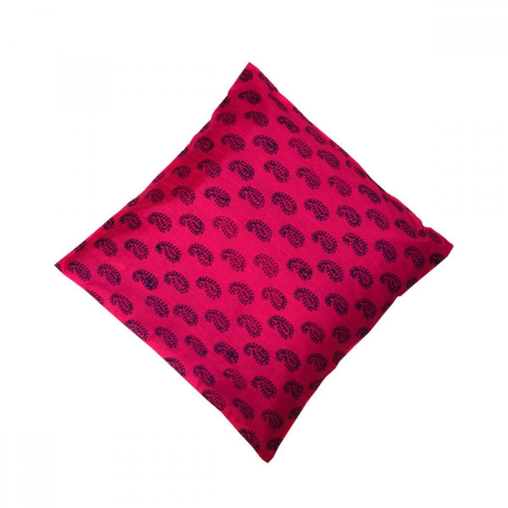 Aartyz Dark Pink Printed Cushion Cover | 16 x 16 Inch