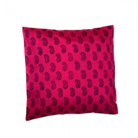 Aartyz Dark Pink Printed Cushion Cover | 16 x 16 Inch