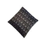 Aartyz Gray Printed Raw Silk Cushion Cover | 10 x 10 Inch