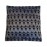 Aartyz Gray Raw Silk Cushion Cover With Black Print | 16 x 16 Inch