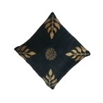 Aartyz Black Raw Silk Cushion Cover | 10 x 10 Inch