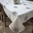 Aartyz Rectangular Cotton Dining Table Cover With Floral Motifs | White
