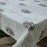Aartyz Rectangular Cotton Dining Table Cover In Block Printed | Grey And Maroon