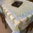 Aartyz Cotton Dining Table Cover Blue And Green Bagh Print