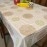 Aartyz Cotton Dining Table Cover In Golden Circle Block Print