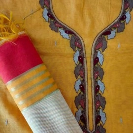 Aartyz Yellow Designer Embroidered Kurti With Dupatta