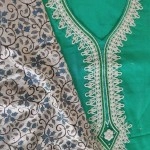 Aartyz Green Designer Kurti Fabric With Dupatta