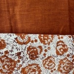Aartyz Brown Cotton Hand Block Printed Dress Material