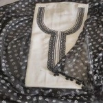 Aartyz Black And White Kurti Fabric