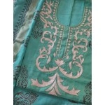 Aartyz Sea Green Hand Embroidered Designer Kurti Fabric