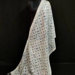 Aartyz Floral Printed White Silk Dupatta