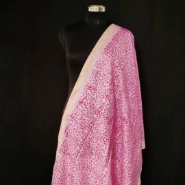 Aartyz Light Pink Floral Dupatta
