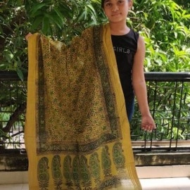 Aartyz Paisley and Floral Printed Silk Dupatta