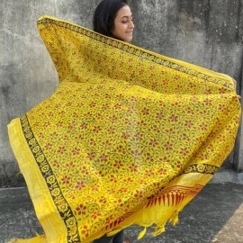 Aartyz Soft Silk Dupatta | Yellow