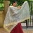 Aartyz Off-White and Golden Border Silk Dupatta