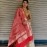 Aartyz Red Pure Banarasi Silk Dupatta With Silver Weave