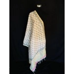 Aartyz Off-White Chanderi Silk Dupatta