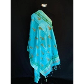 Aartyz Soft Silk Dupatta With Mughal Butta Print