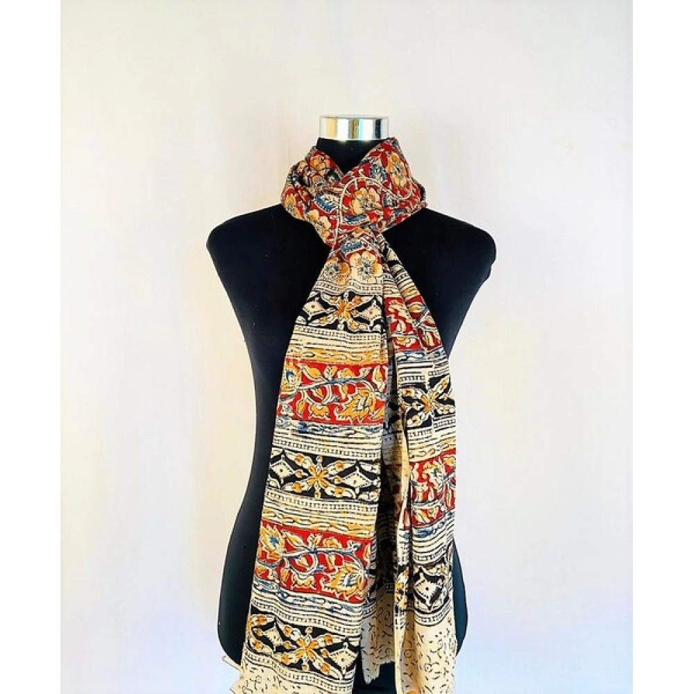 Aartyz Kalamkari Cotton Dupatta | Red