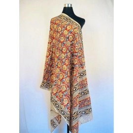 Aartyz Kalamkari Cotton Dupatta | Red